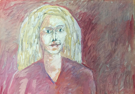 Портрет молодой девушки в розовых тонах
