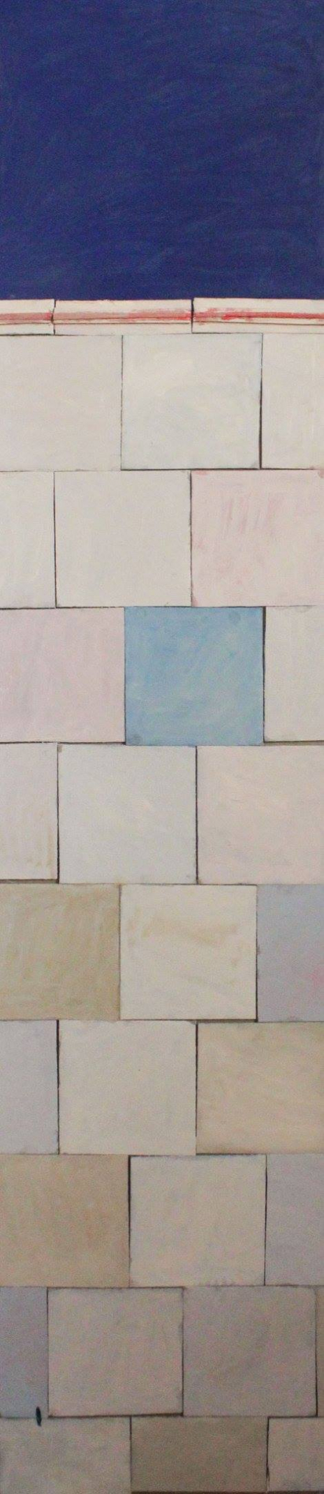 Плитка с синим верхом из серии павильон "Труд и отдых"